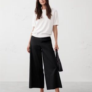 Banana Republic Factory Black Wide-Leg Pants